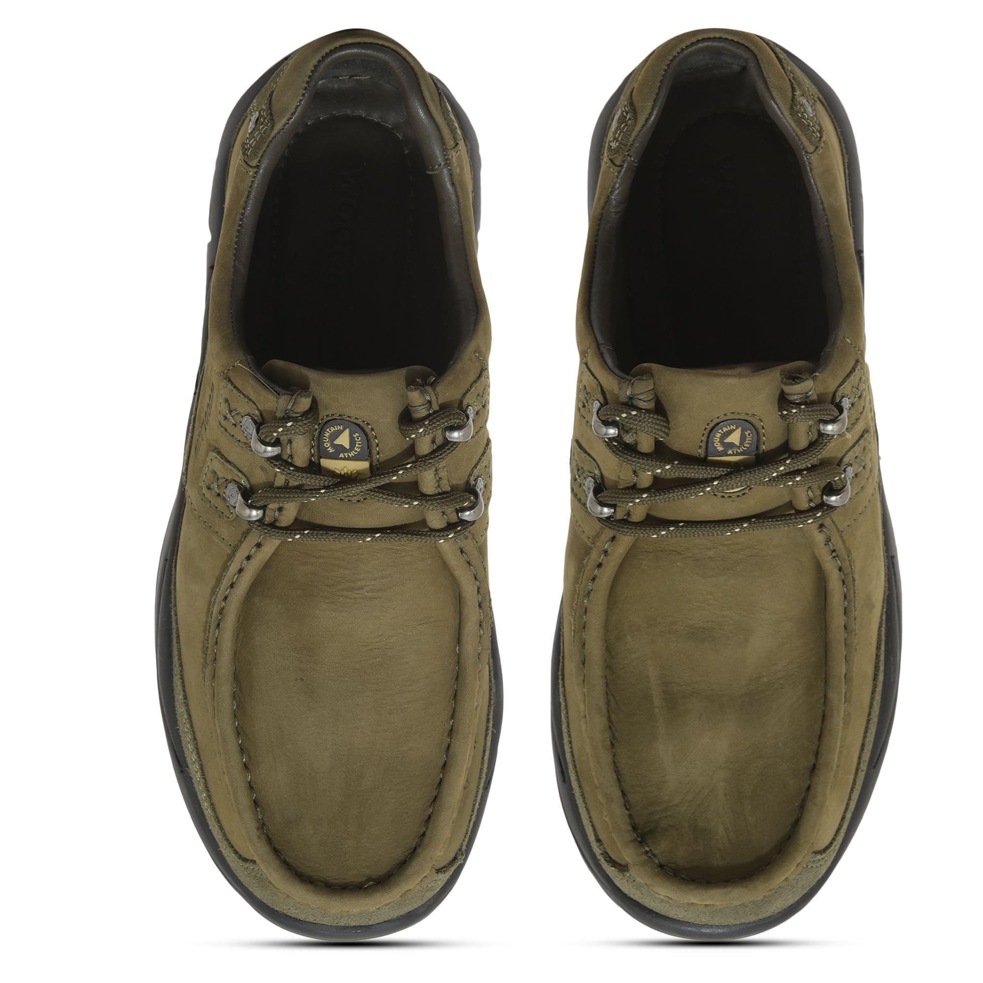 Woodland Men's Olive Green Leather Loafers - Image 5