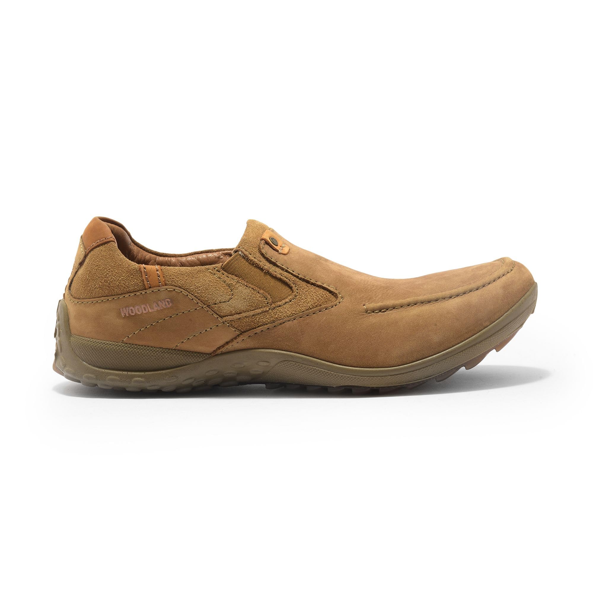 Woodland Men's Camel Leather Casual Shoes - Image 2