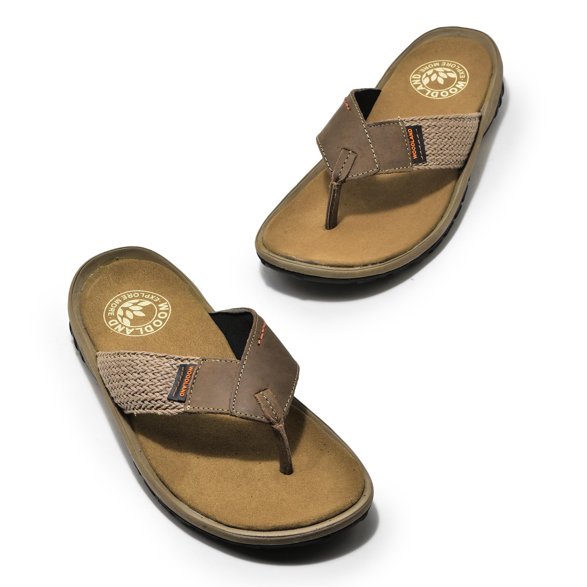 Woodland Men's Dubai Khaki Nubuk Slipper - Image 4