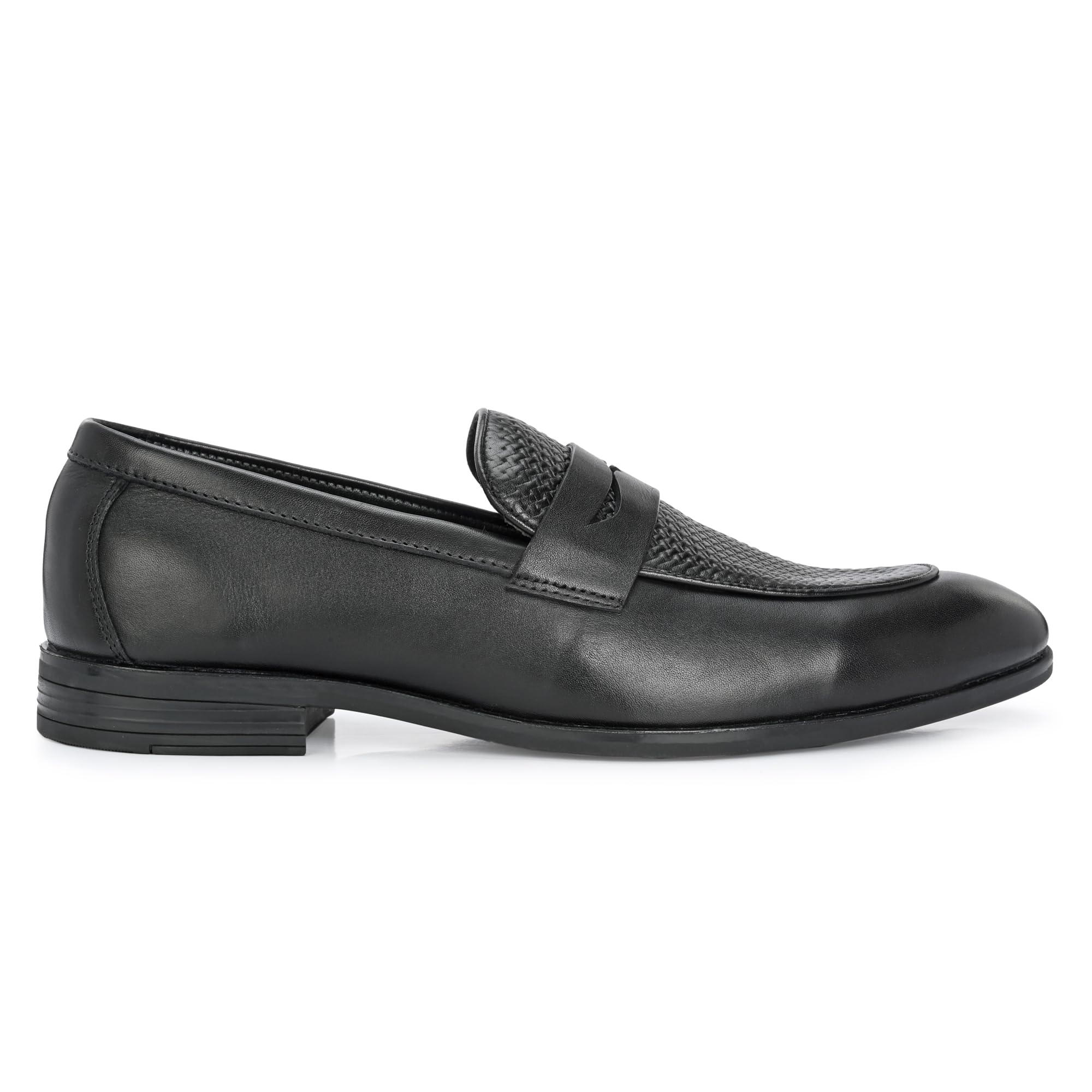 Leather Men's Formal Slip-On Shoes - Blue