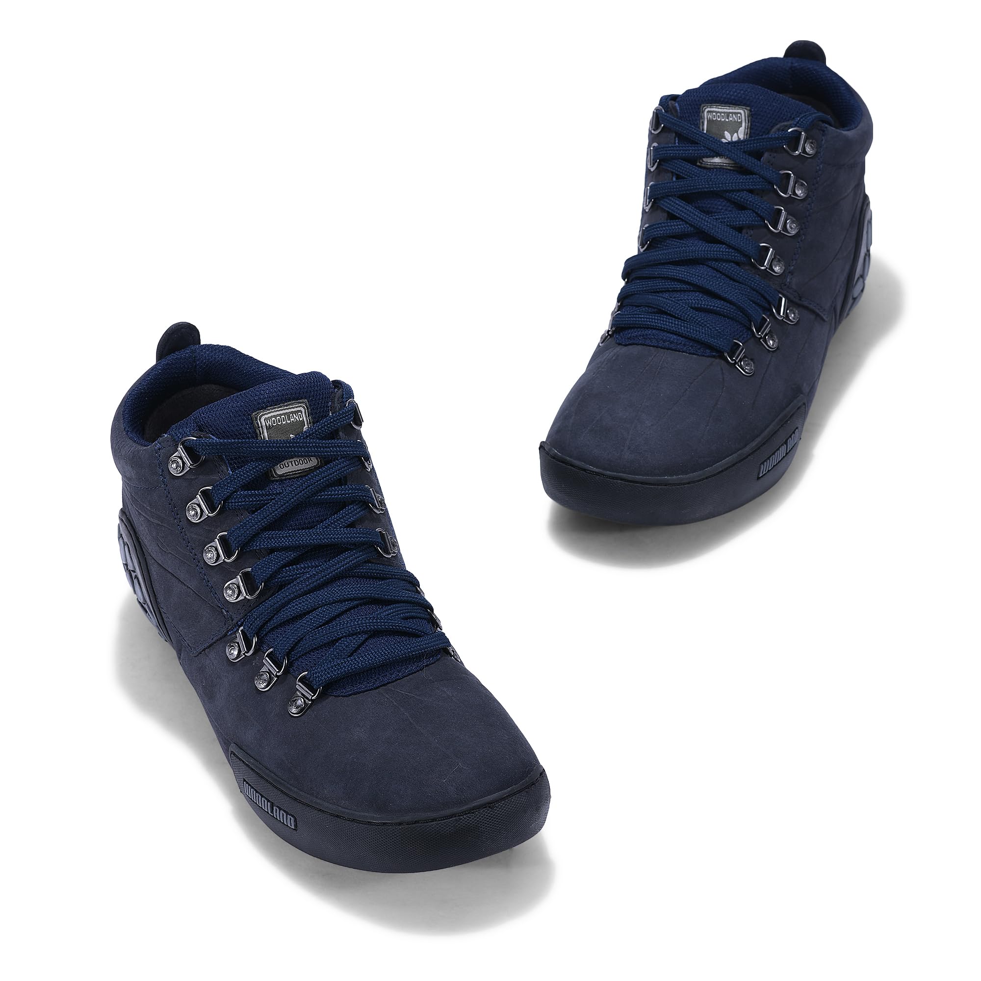 Woodland Men's Navy Leather Casual Shoes - Image 3