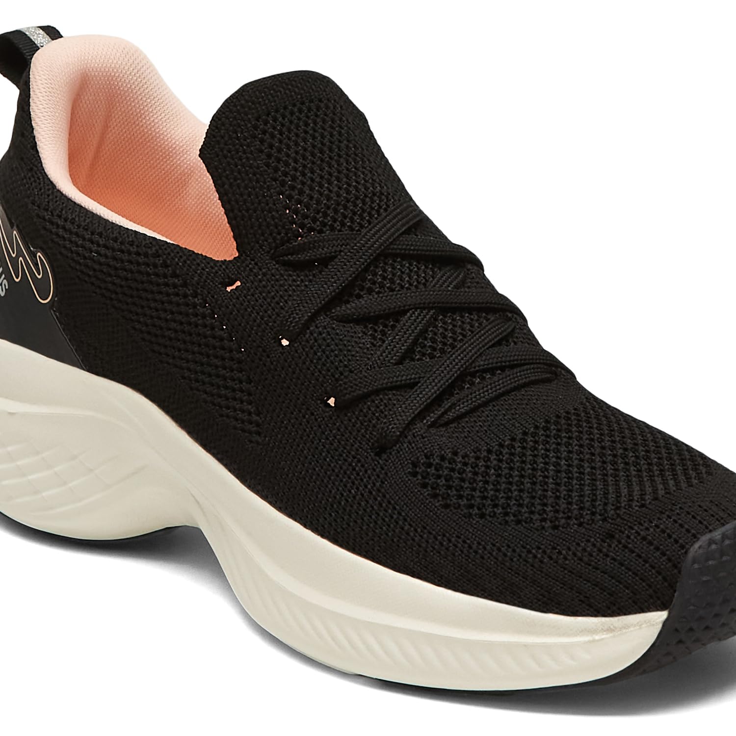 Campus Willo Walking Shoes for Women - BLK/Peach - Image 4