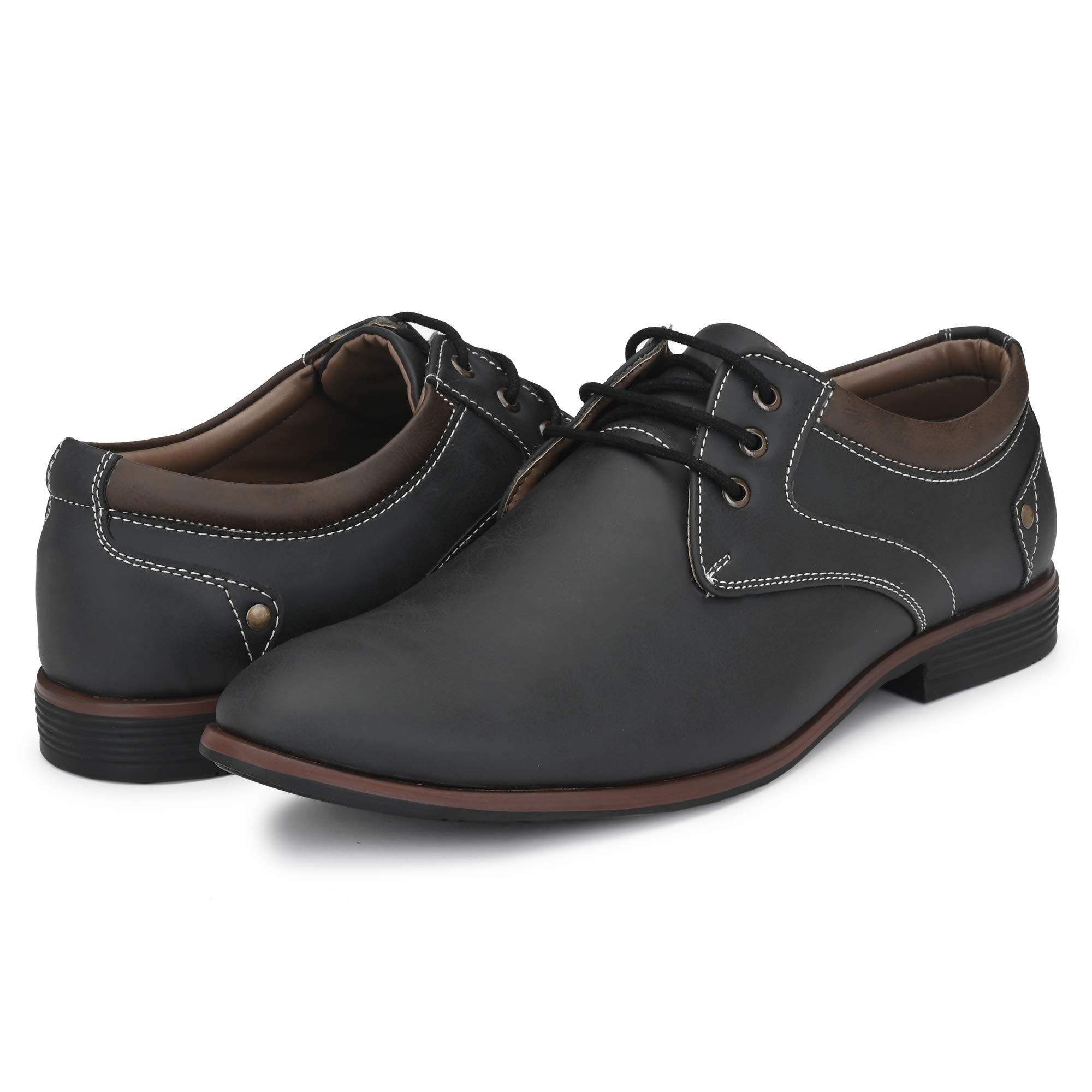 Centrino Black Derby Formal Shoes for Men - Image 2