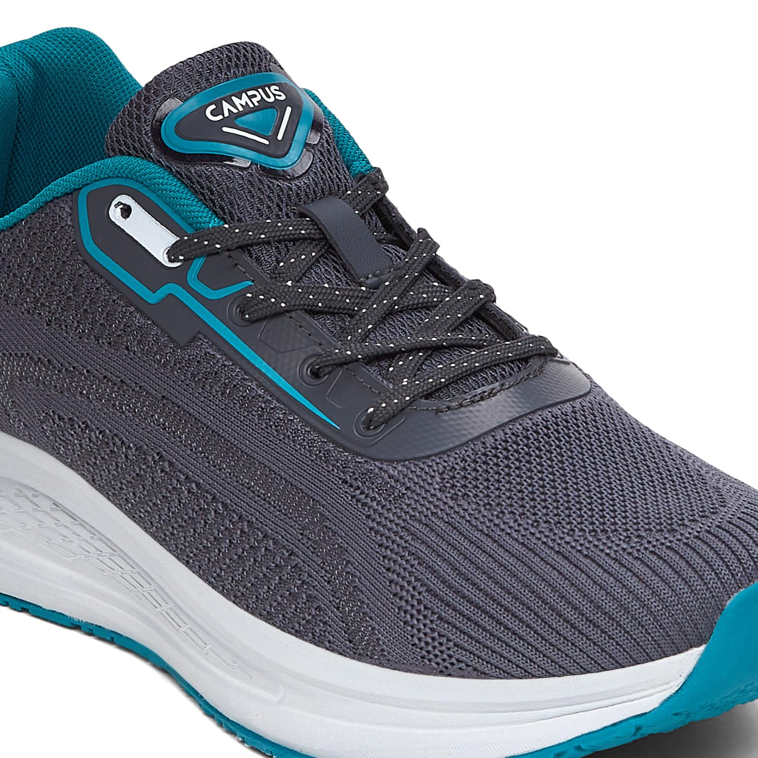 Campus Men's Plush Running Shoes - D.Gry/T.Blue - Image 4