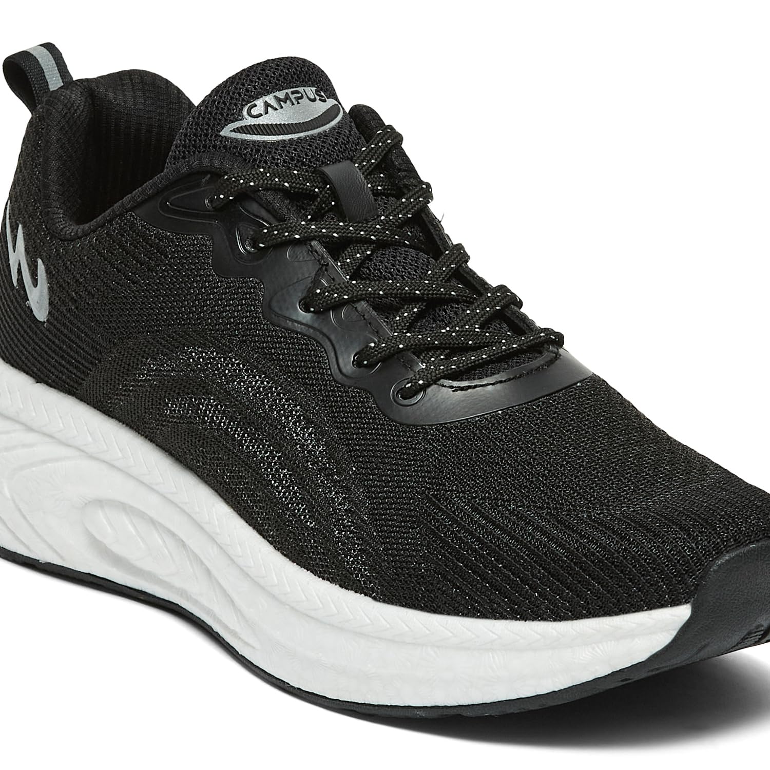 Campus Men's Hype PRO Running Shoes - Black Silver - Image 4