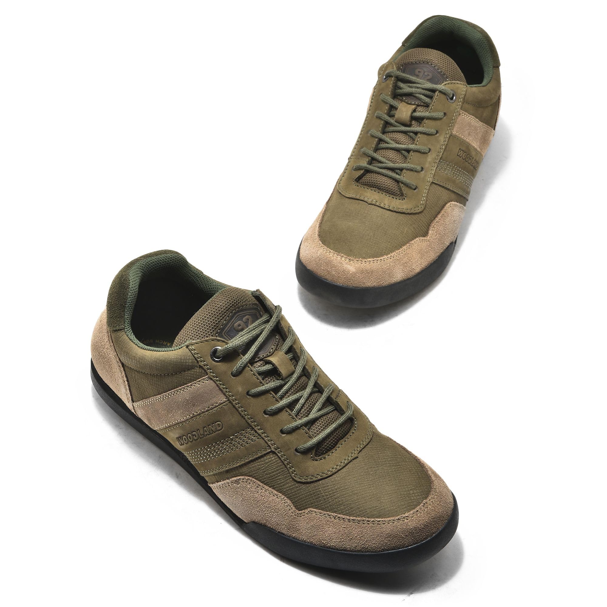 Woodland Men's Dubai Khaki Leather Loafers - Image 3