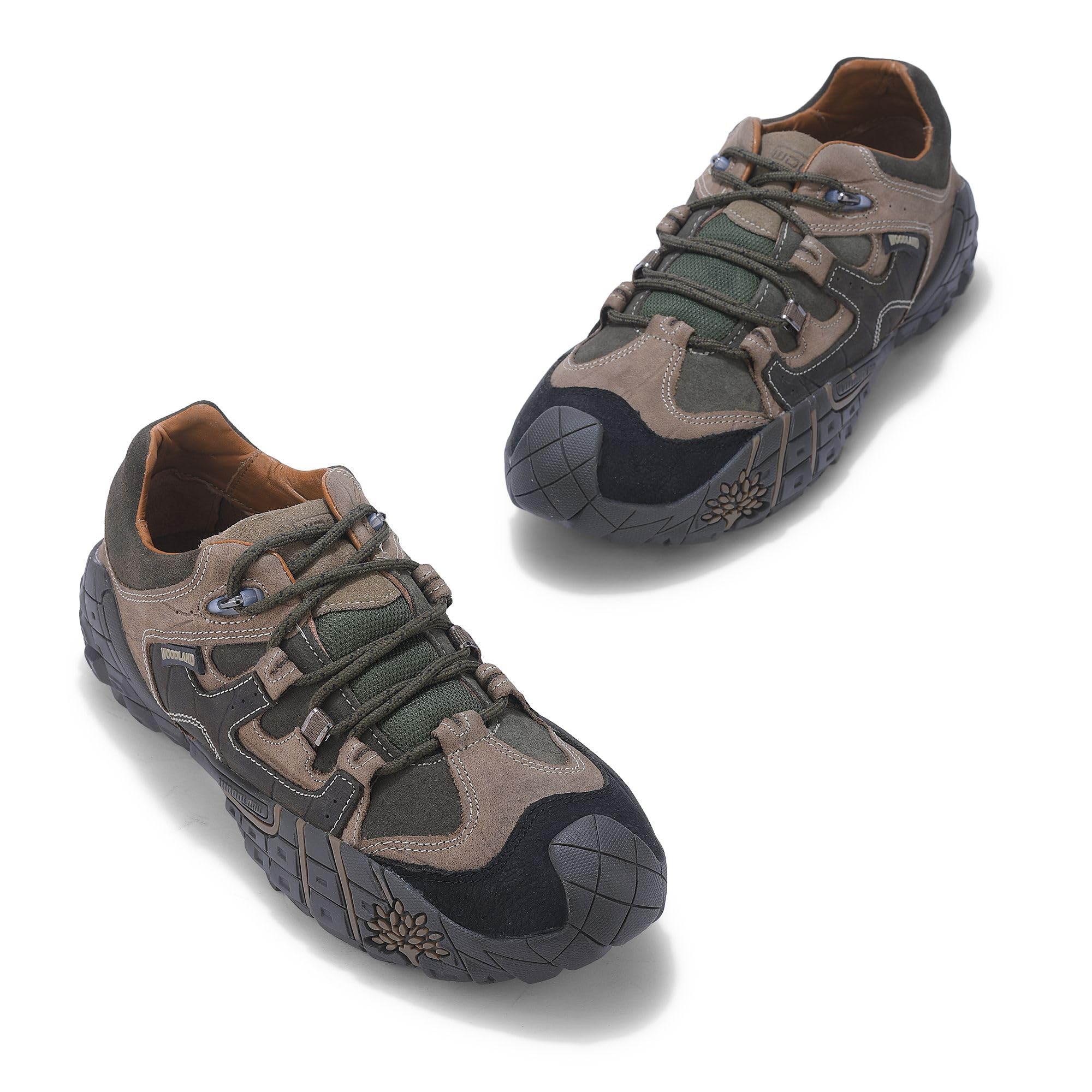 Woodland Men's Green Leather Boat Shoes - Image 2