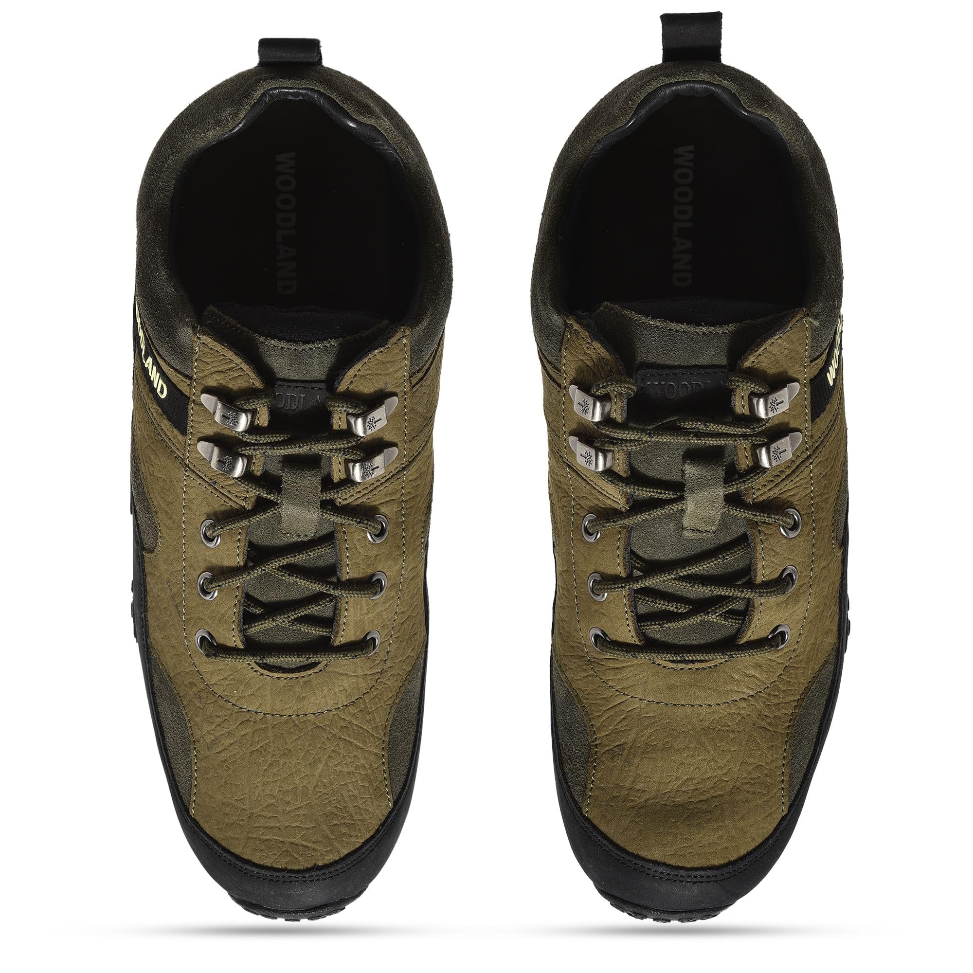 Woodland Men's Olive Green Leather Casual Shoe - Image 4