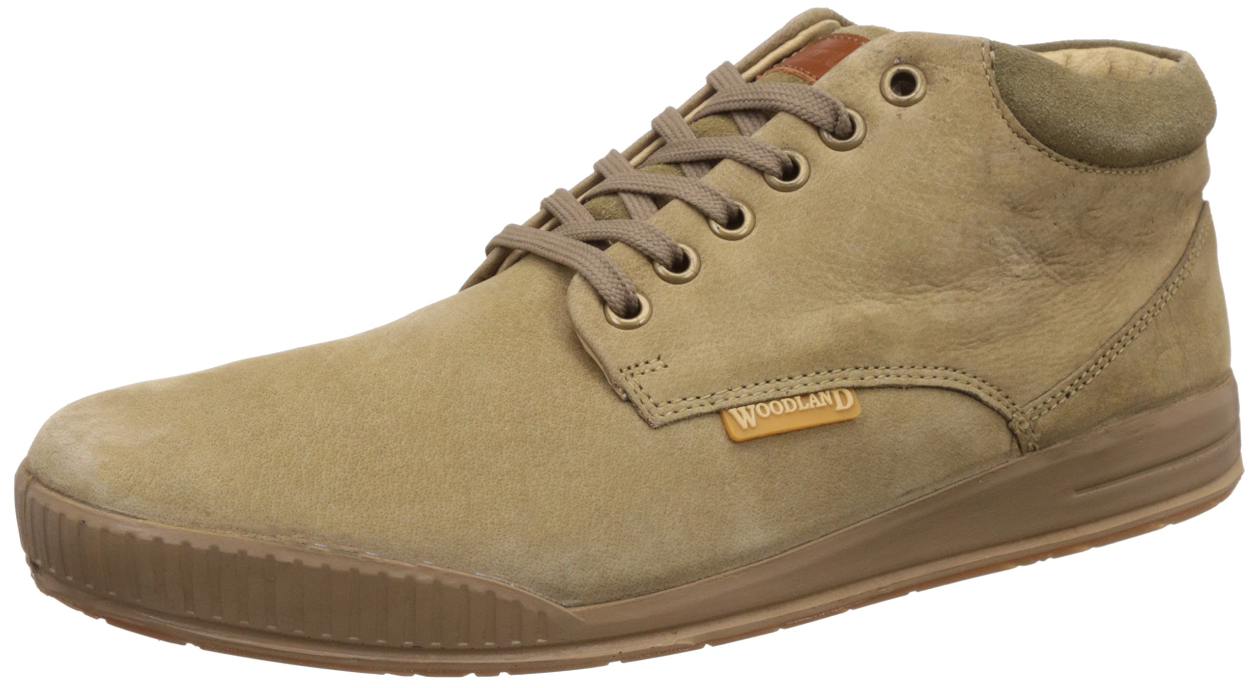Woodland Men's Khaki Leather Espadrille Boot