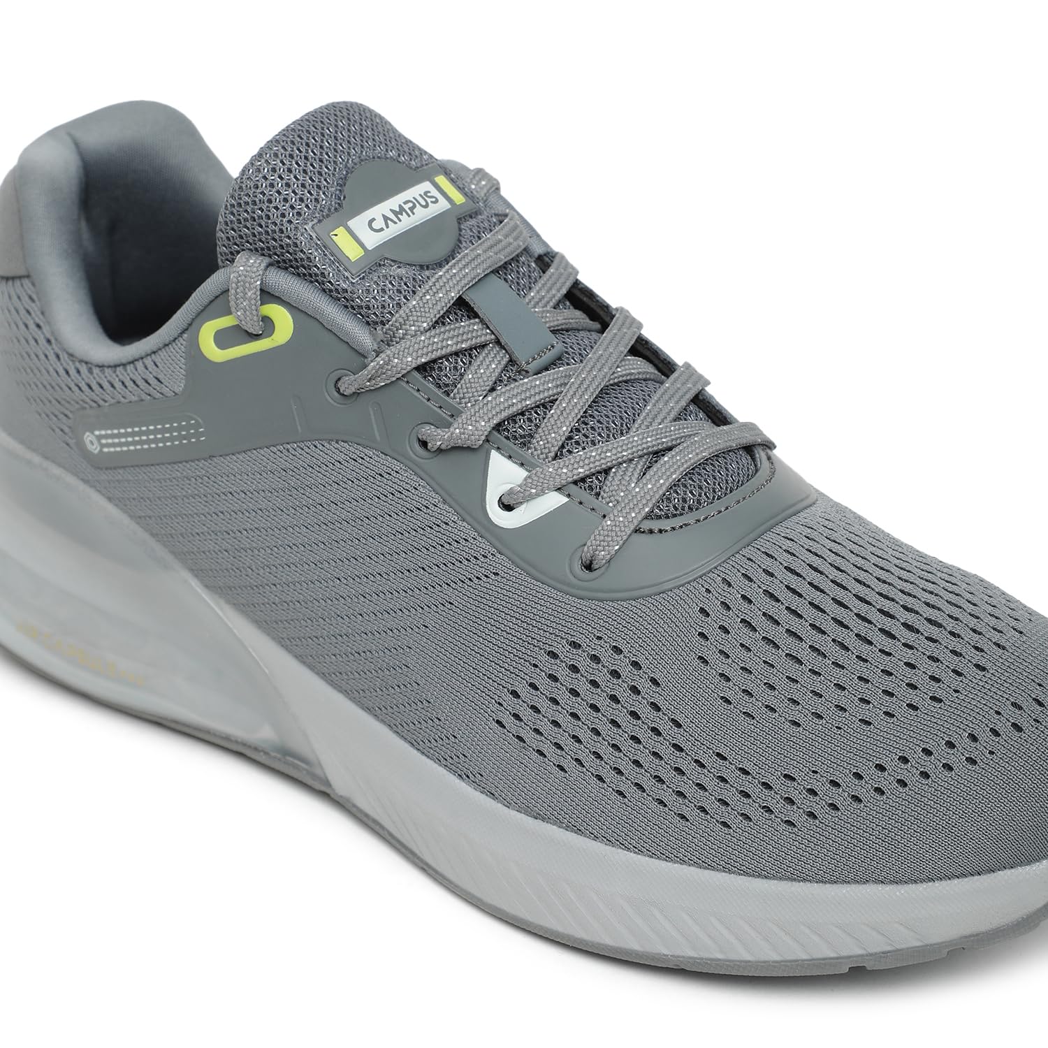 Campus Men's Dunk Running Shoes - Grey/Lemon - Image 4