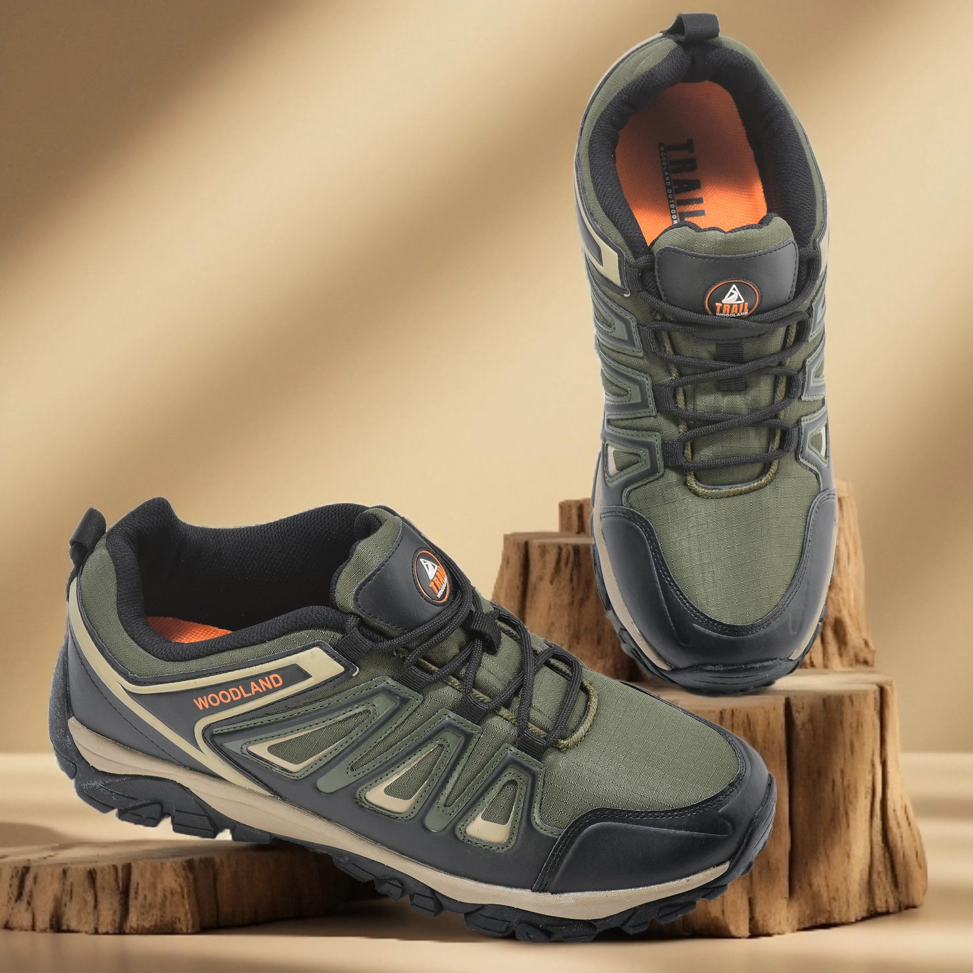 Woodland Men's Mesh Running Shoe - Olive - Image 3