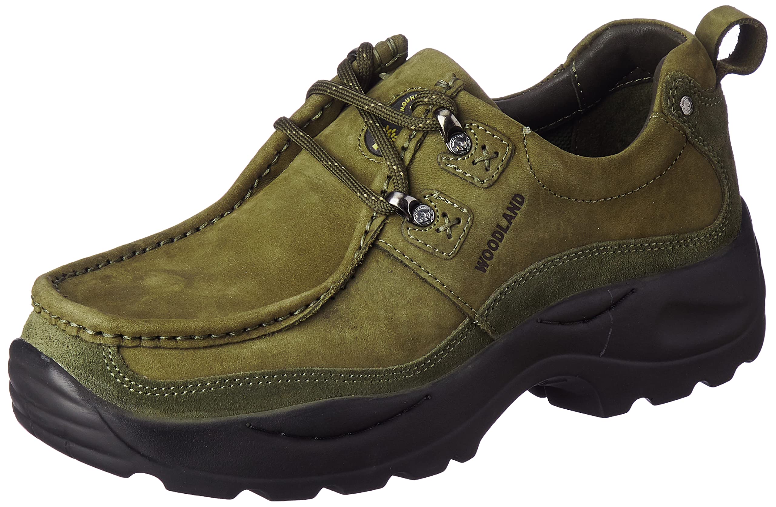 Woodland Men's Olive Green Leather Loafers