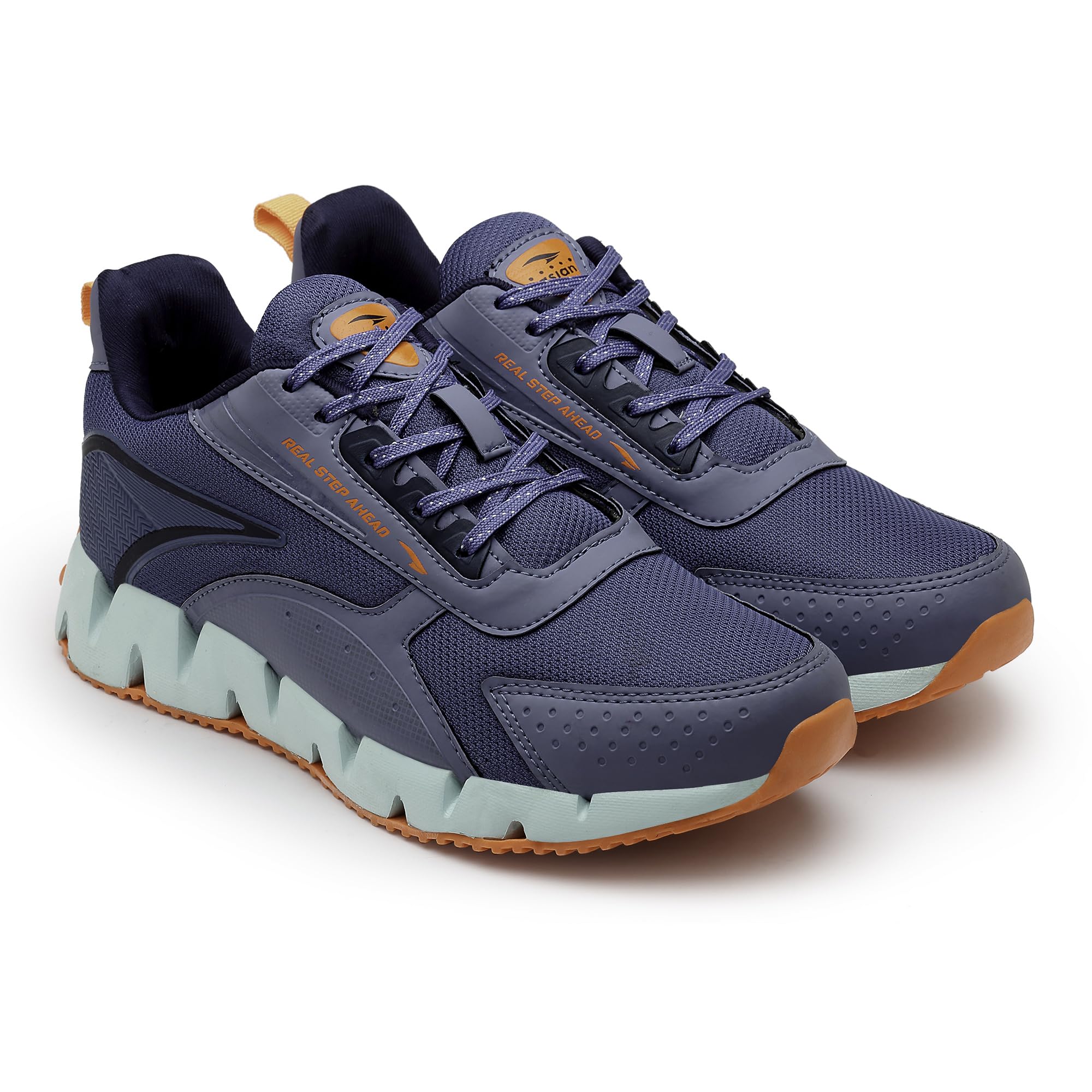 ASIAN Men's Zigzag Running Shoes - Slate Blue