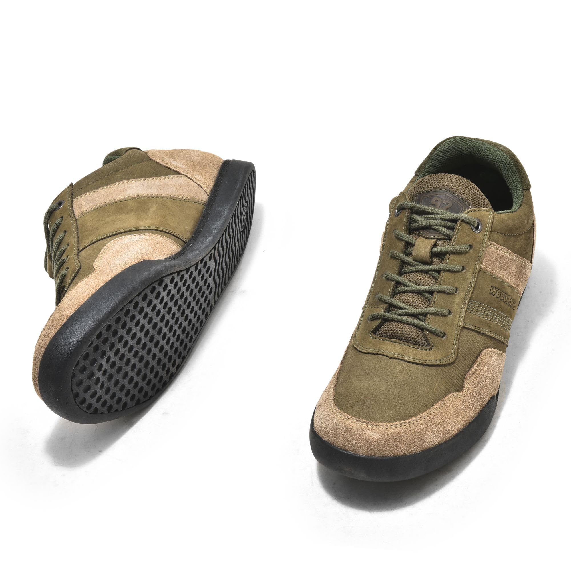 Woodland Men's Dubai Khaki Leather Loafers - Image 5