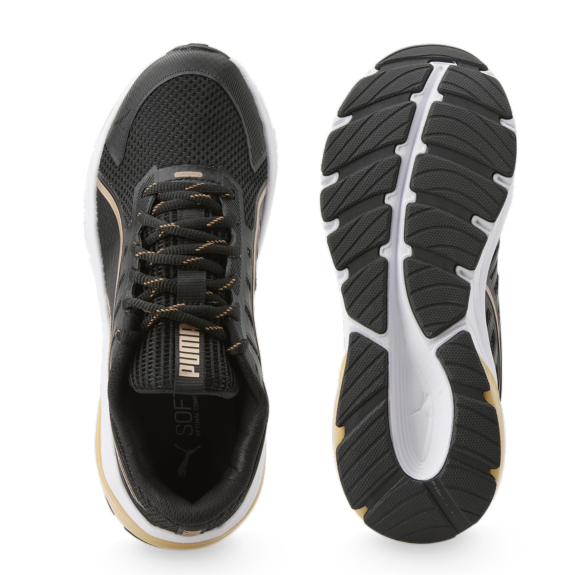 Puma Cell Glare WNS Running Shoe - Black Gold White - Image 4