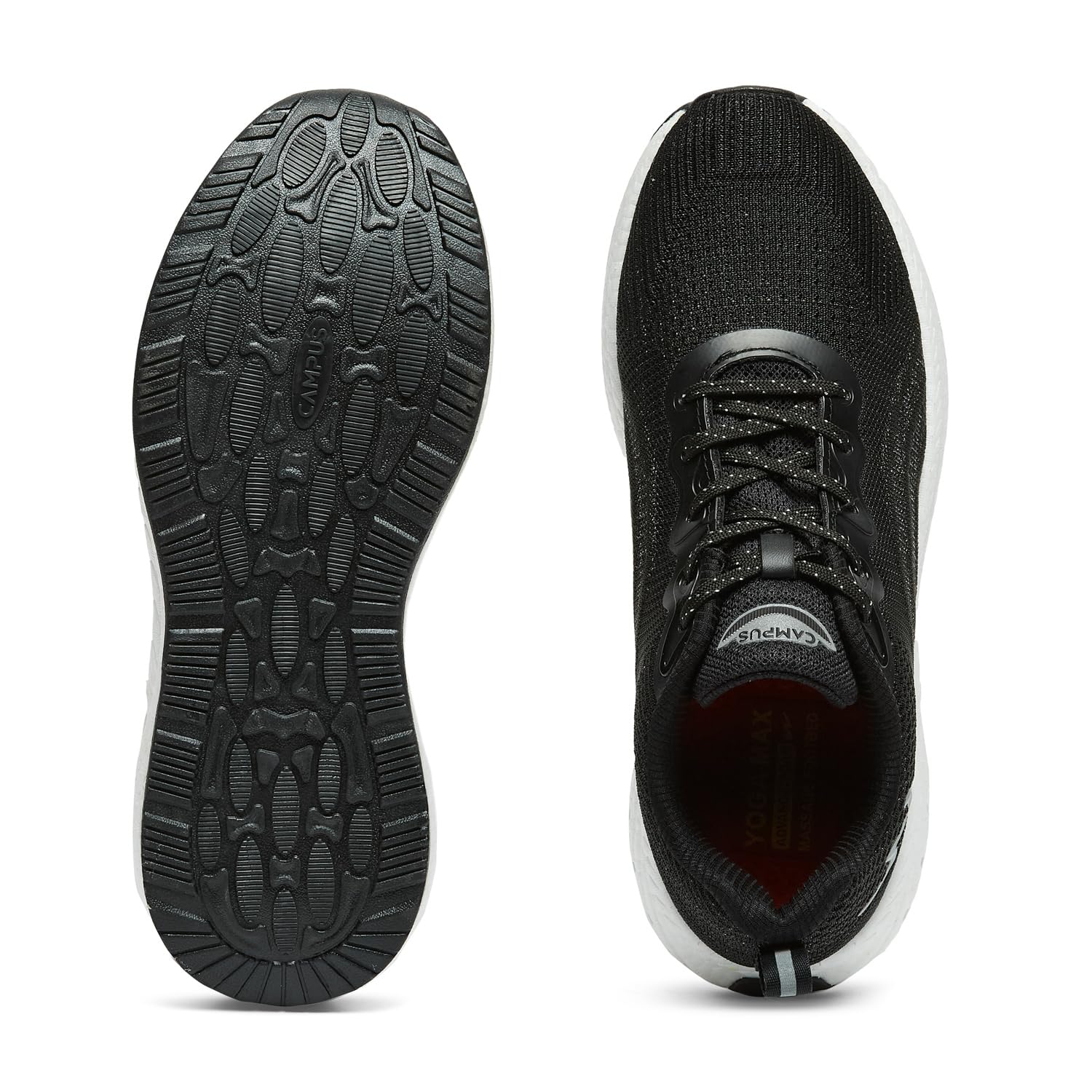 Campus Men's Hype PRO Running Shoes - Black Silver - Image 5