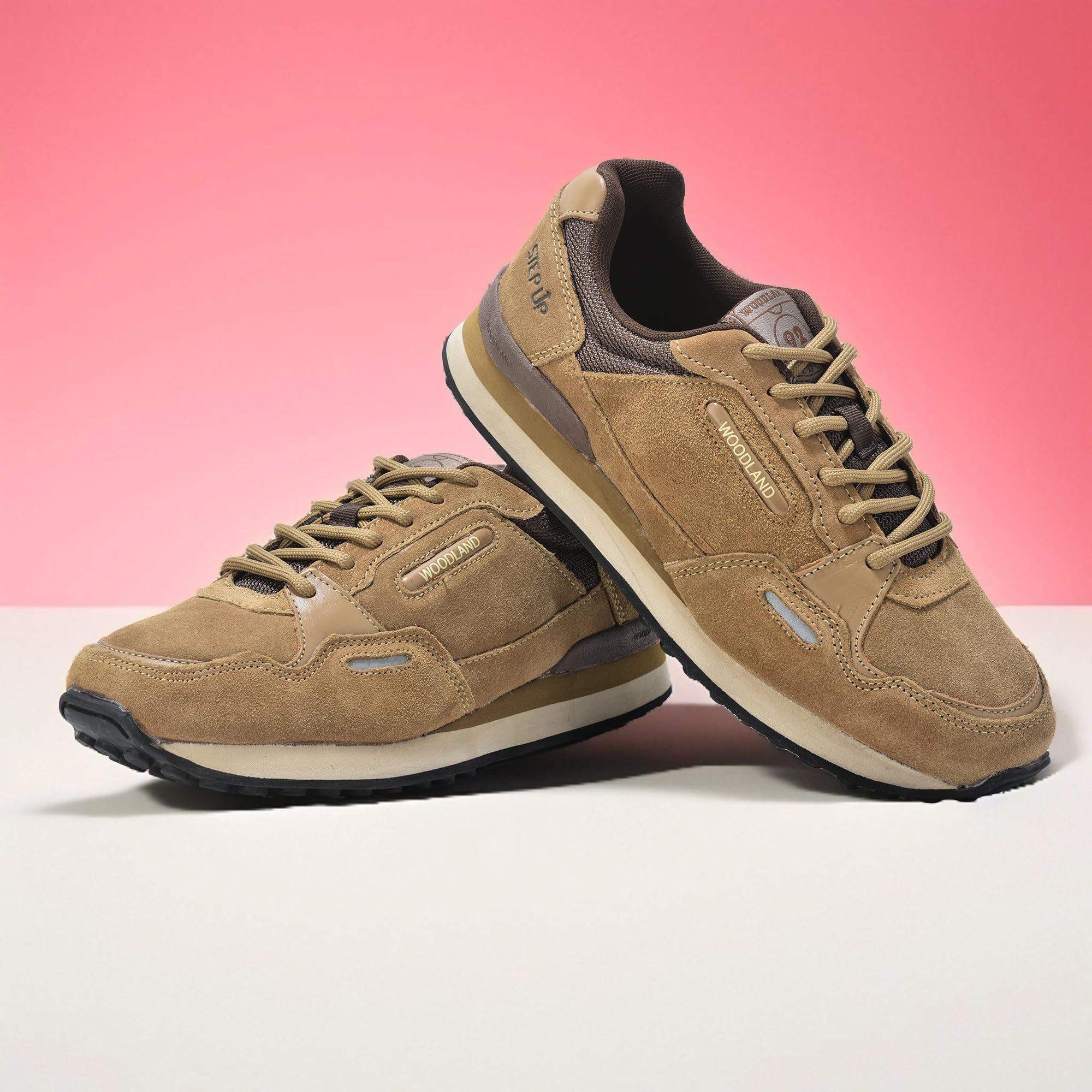 Woodland Men's Camel Suede Casual Shoes - Image 4