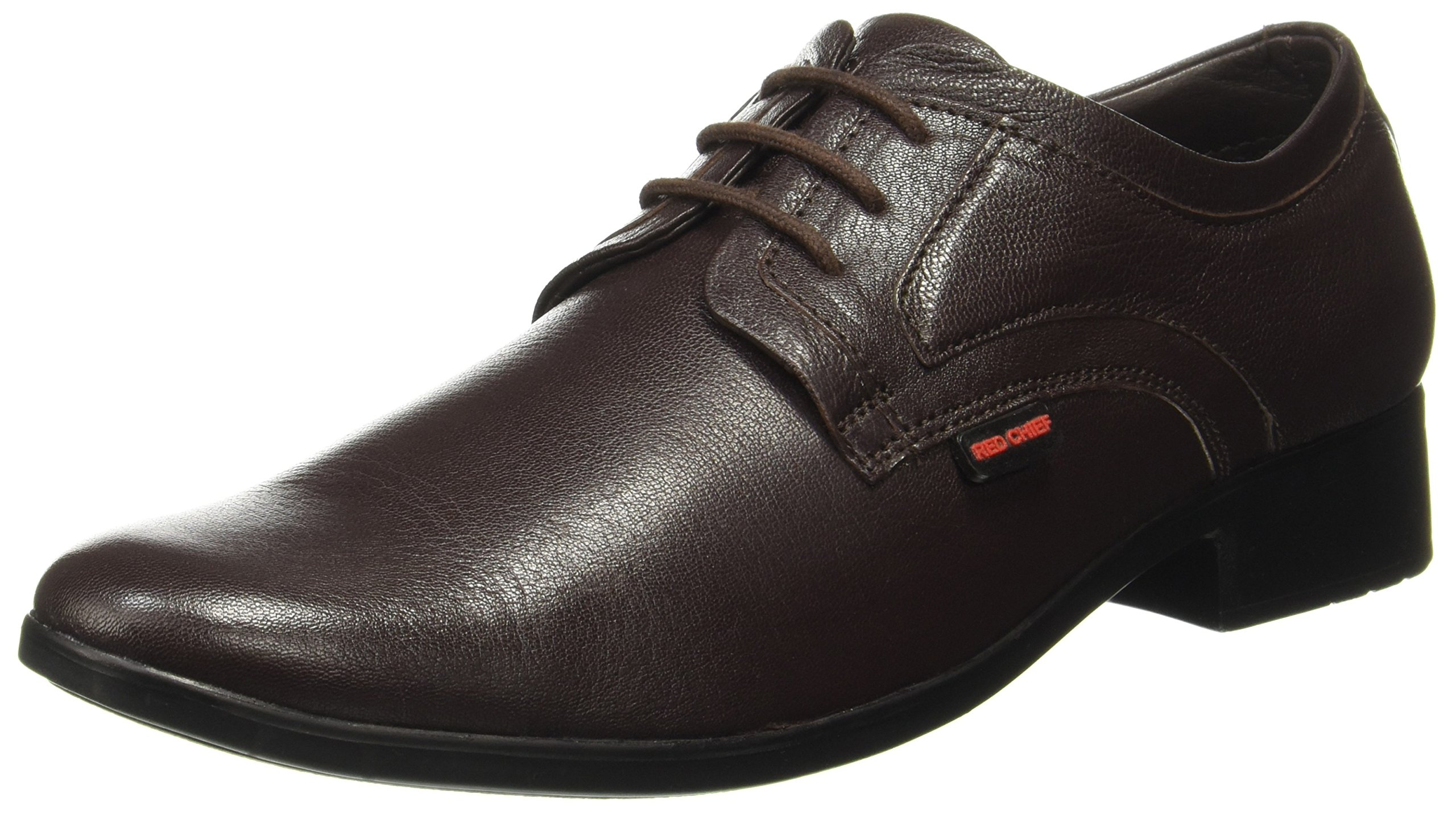 Red Chief Men's Brown Leather Formal Derby Shoes