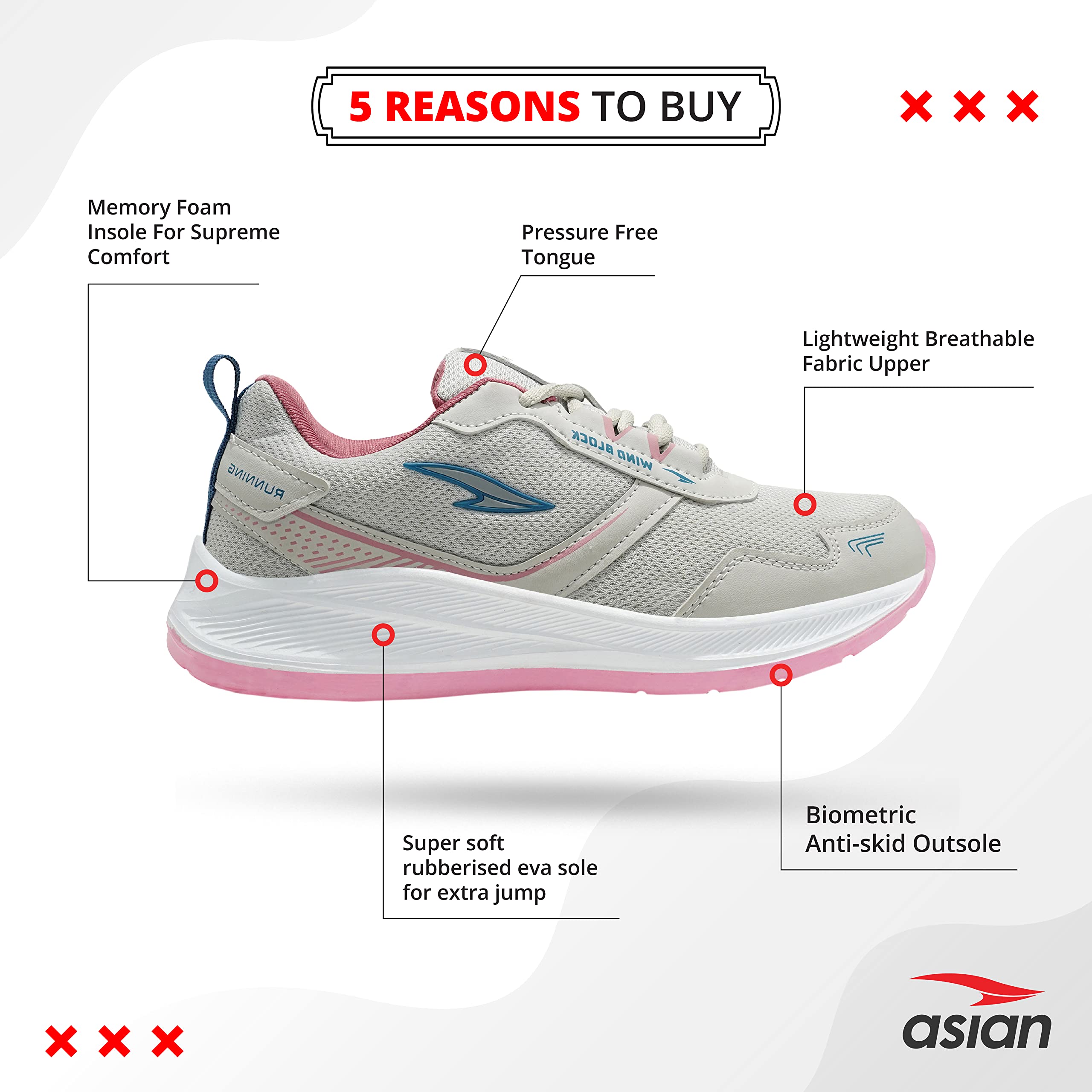 ASIAN Women's Cute Sports Sneaker - Image 4