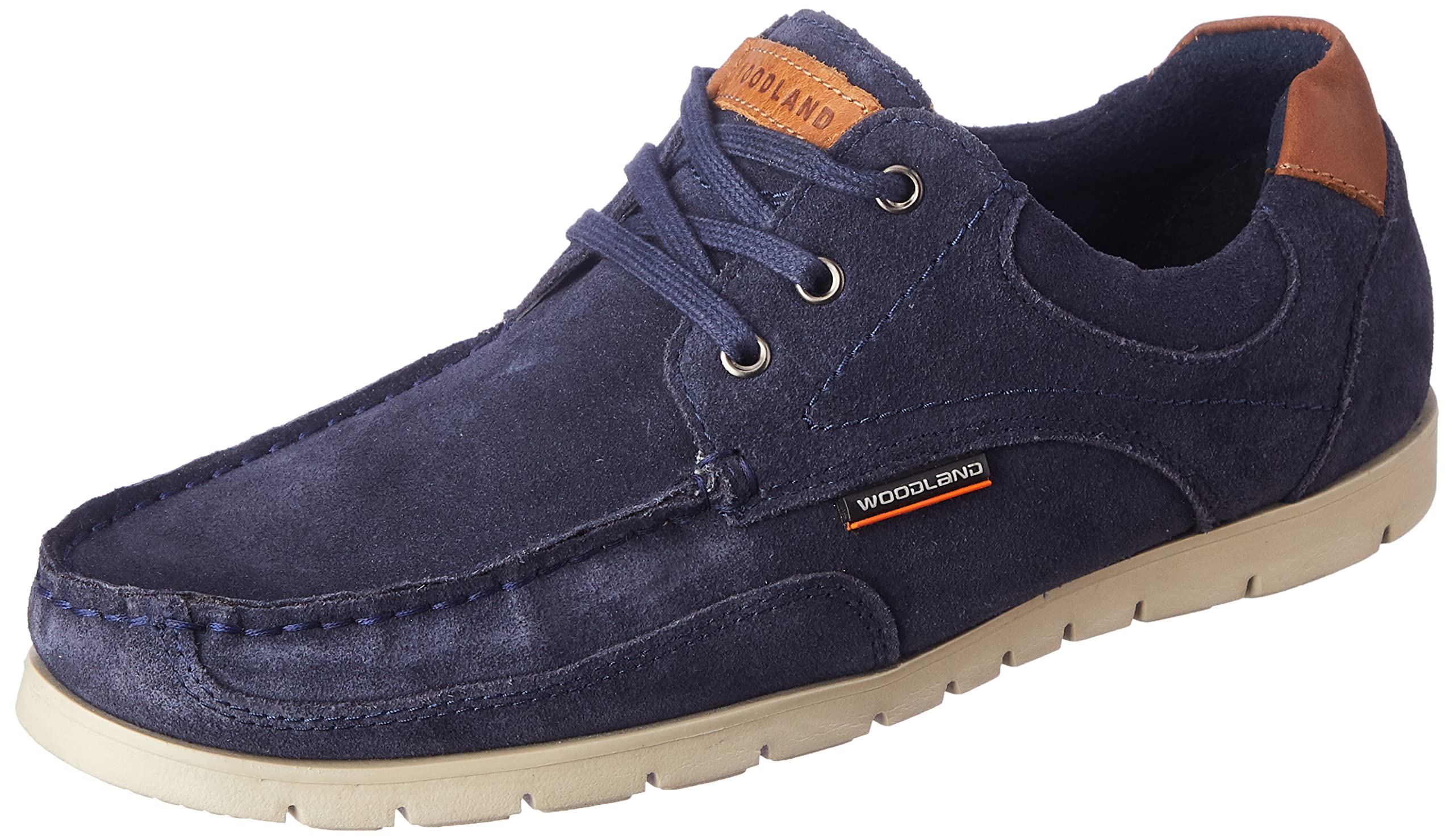 Woodland Men's Navy Leather Loafers