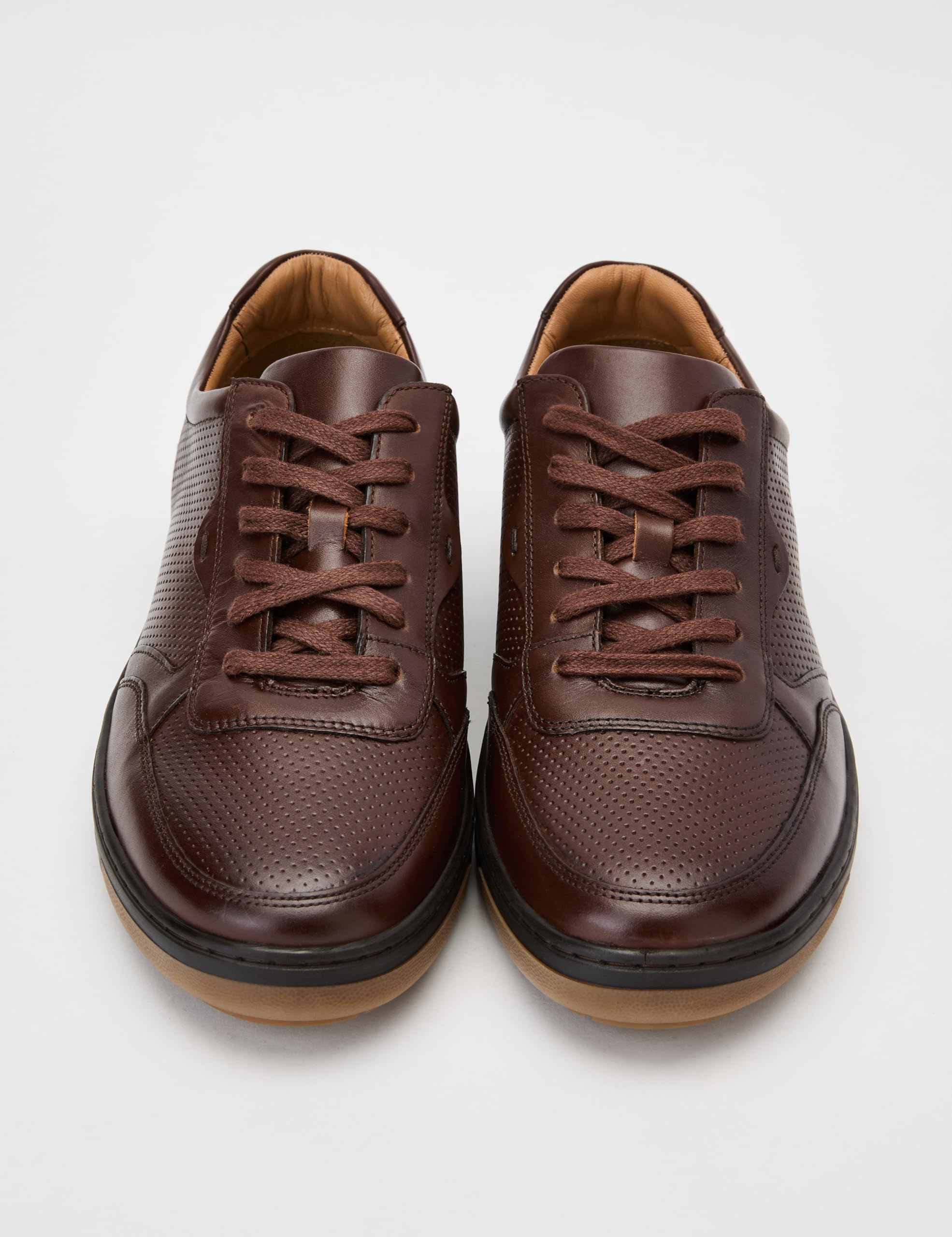 Symbol Men's Brown Leather Sneakers - Image 4