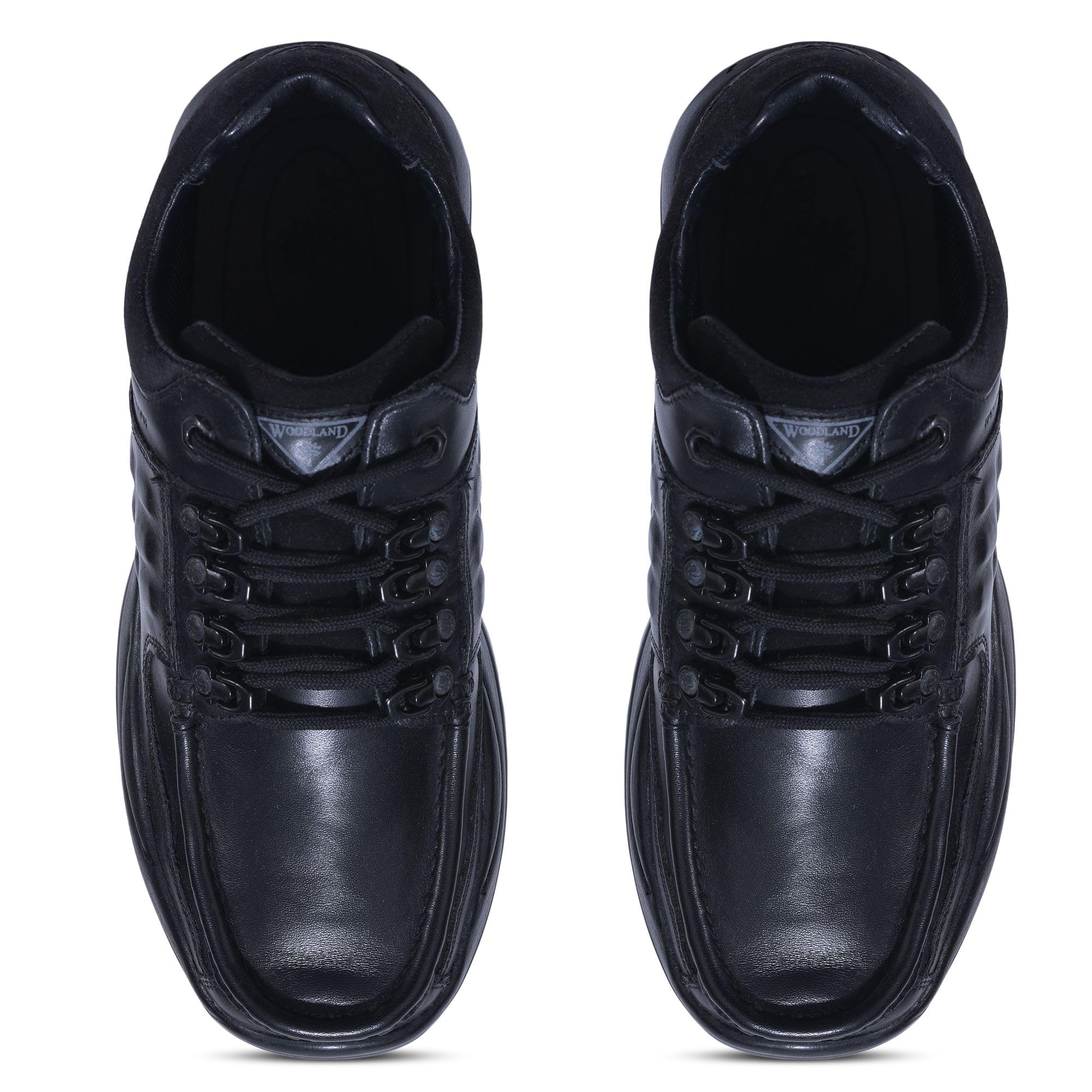 Woodland Men's Black Leather Sneakers - Image 4