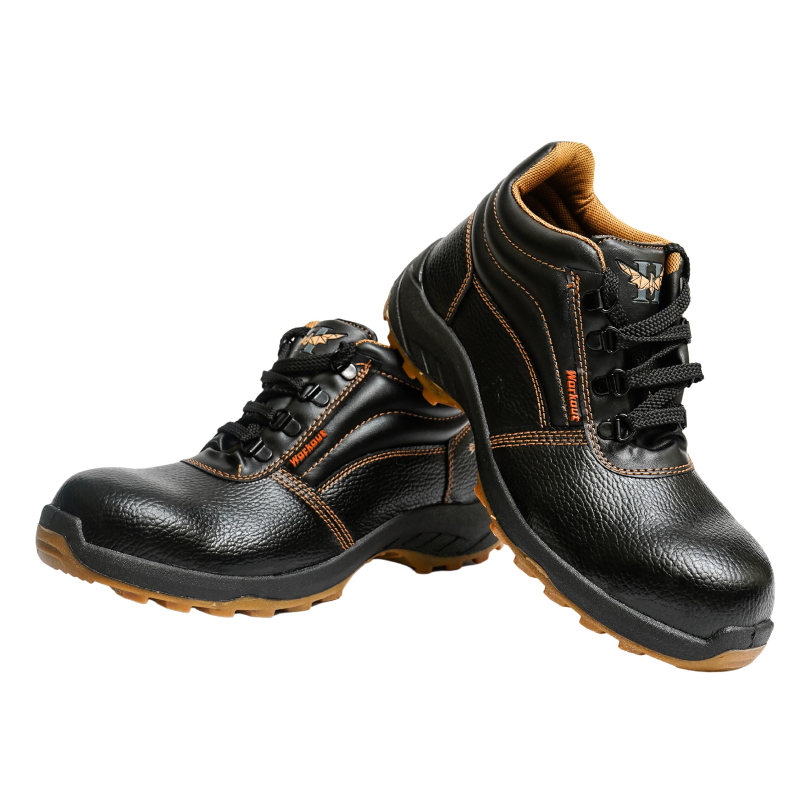 HILLSON Men's Safety Shoes - Black Steel Toe