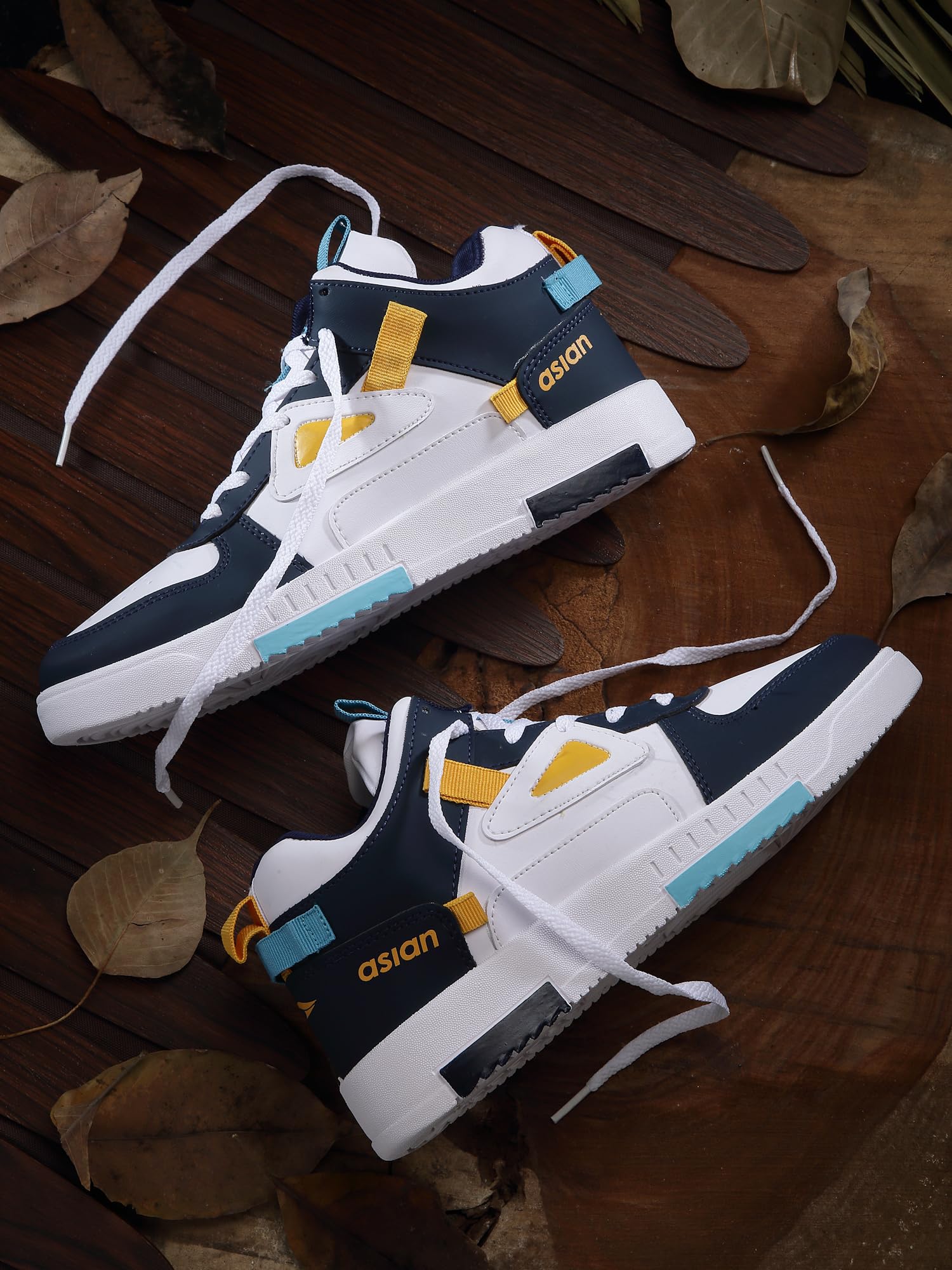 ASIAN Men's Tarzan-11 White High-Top Sneakers - Image 2