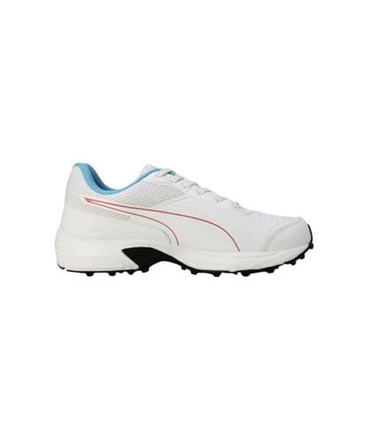 Puma Cricket Power 2.0 Cricket Shoe for Men - White Luminous Blue - Image 4