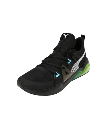 Puma Men Cell Fraction Fade Running Shoe - Black Scuba Blue Yellow - Image 2
