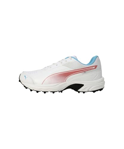 Puma Cricket Power 2.0 Men White-Luminous Blue-Fire Orchid Shoe 6UK - Image 3