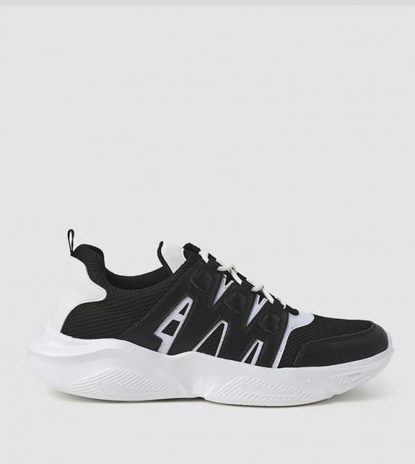 Athletiq Men Black Color Blocked Low Top Sneakers - Image 3