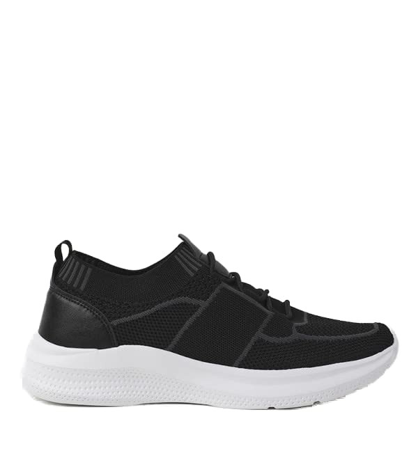 ATHLETIQ Men's Color Blocked Low Top Sneakers Black 41 EU - Image 2