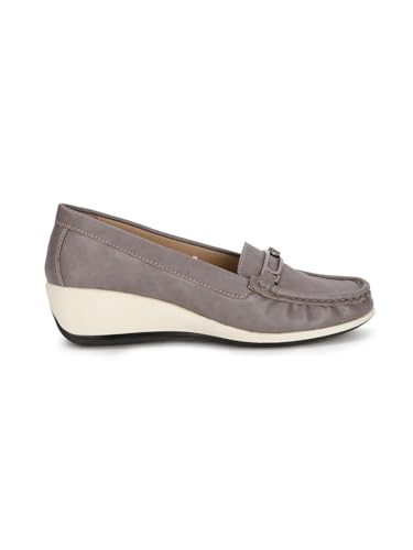 Bata Women's Wedge Heel Loafers Comfortable Versatile Shoes - Image 5