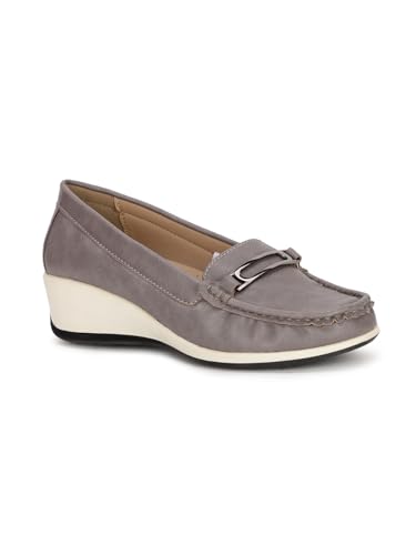 Bata Women's Wedge Heel Loafers Comfortable Versatile Shoes - Image 4