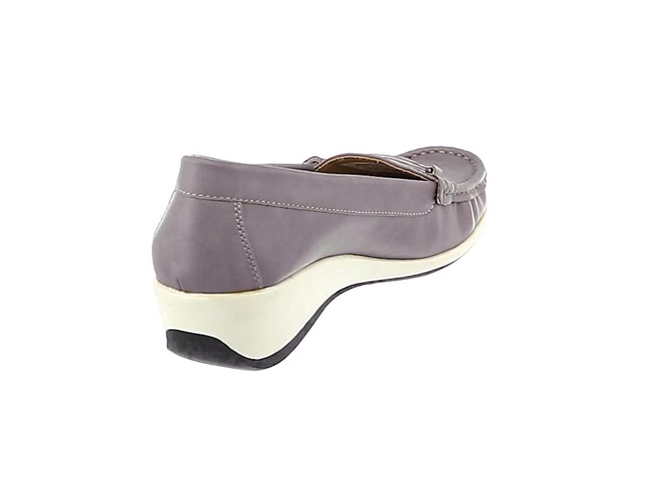 Bata Women's Wedge Heel Loafers Comfortable Versatile Shoes - Image 3