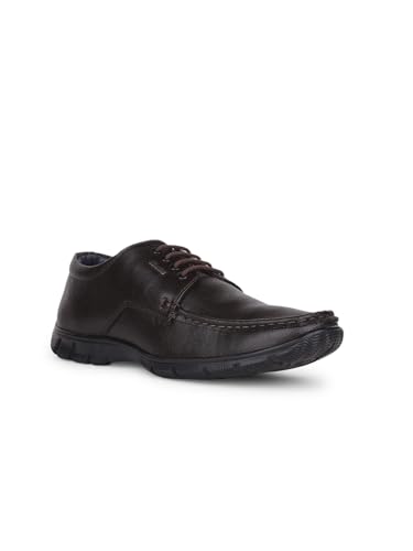 Bata Men Formal Derby Shoes - Brown - Image 5