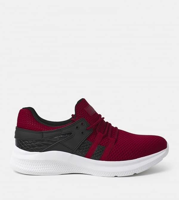 athletiq Men's Color Blocked Low Top Sneakers Red - Image 3
