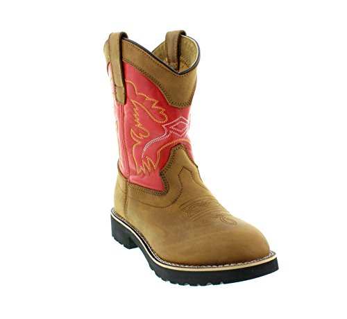 Itasca Youth Pull-on Leather Nylon Western Boot - Image 3