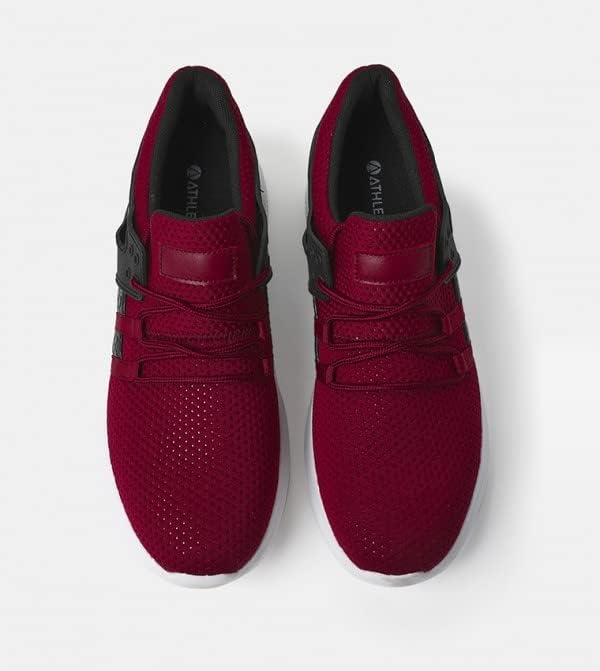 athletiq Men's Color Blocked Low Top Sneakers Red - Image 4