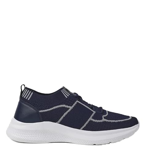 ATHLETIQ Men's Color Blocked Low Top Sneakers Blue 45 EU