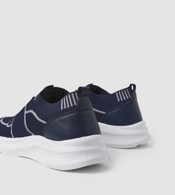 ATHLETIQ Men's Color Blocked Low Top Sneakers - Blue - Image 5