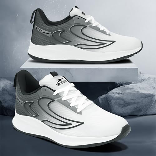BRUTON Velox-740 Running Shoes for Men - White - Image 3
