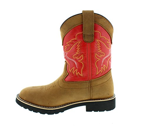 Itasca Youth Pull-on Leather Nylon Western Boot - Image 5