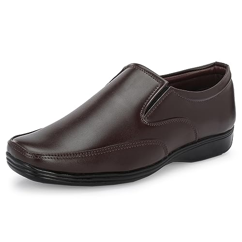 Centrino Men's Formal Derby Leather Slip-On Shoes - Image 2