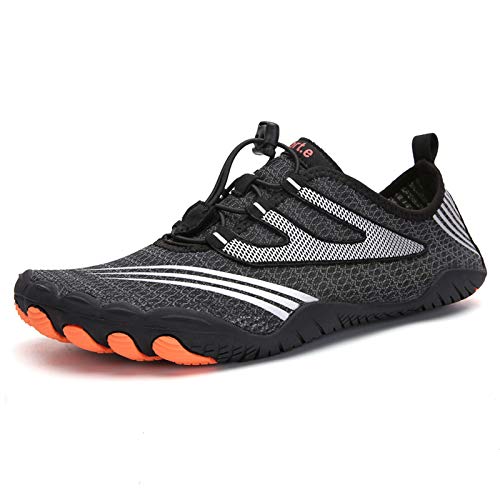 ANDUNE Men's Barefoot Minimalist Shoes Black Blaze - Image 2