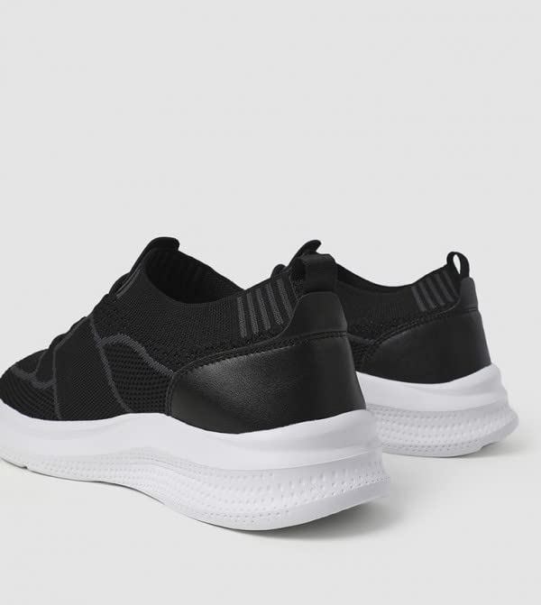ATHLETIQ Men's Color Blocked Low Top Sneakers Black 41 EU - Image 5