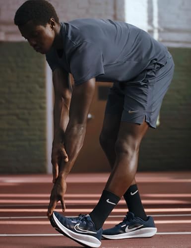 Nike Mens Downshifter Running Shoe Midnight Navy/Platinum - Image 3