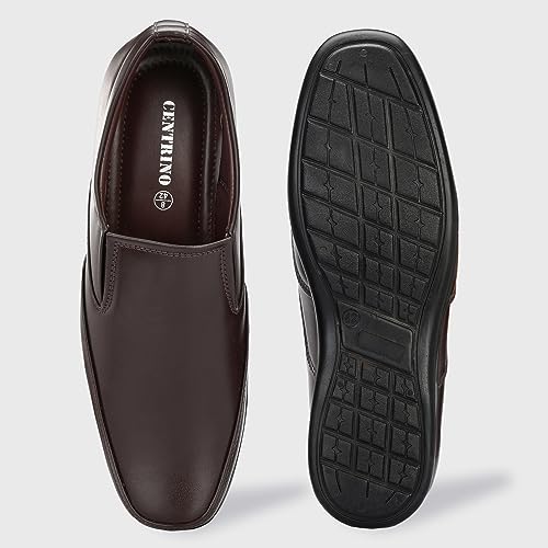 Centrino Men's Formal Derby Leather Slip-On Shoes - Image 5