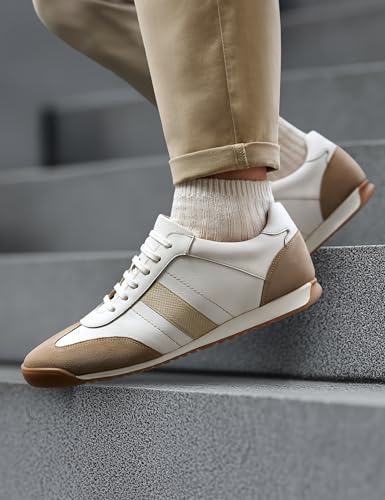 Symbol Mens Smart Casual Leather Sneakers - Image 3
